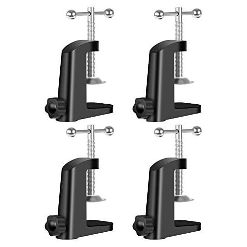 니워 [아마존베스트]Neewer Robust Metal Table Mounting Clamp for MIC Suspension Boom Scissor Arm Stand Holder with Adjustable Positioning Screw, Fits up to 1.97/5cm ThickBlack (4Pack)