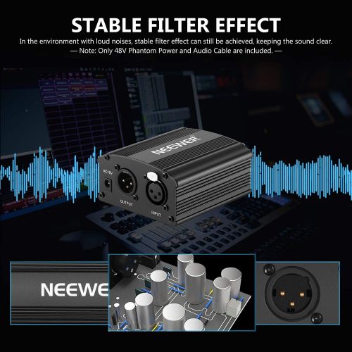 니워 [아마존베스트]Neewer Phantom Power For All Condenser Microphone Music Recording Devices.