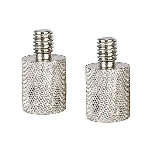 니워 [아마존베스트]Neewer Nickel Brass Durable Solid 2Piece 3/8to 5/8inch Screw Thread Adapter for Clips and Stand (Silver)