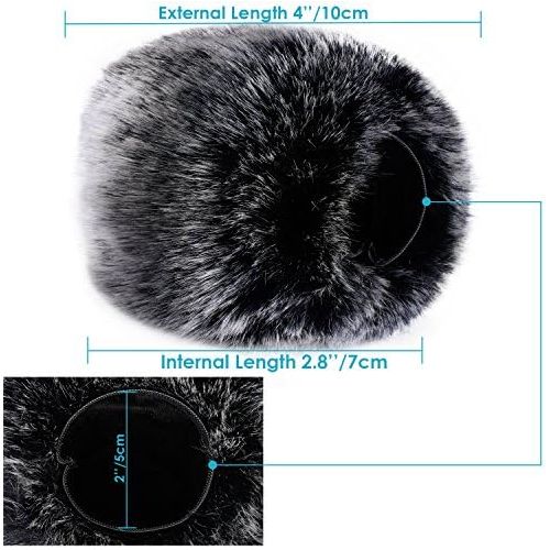 니워 [아마존베스트]Neewer Furry Microphone Windshield Muff for Zoom H4n, H5, H6, Sony PCM-D50, Tascam DR-100 MKII and Similar Portable Digital Recorders