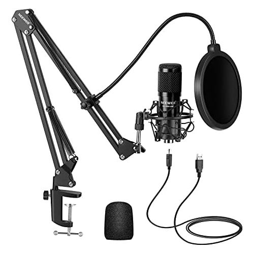 니워 [아마존베스트]Neewer USB Microphone Set Cardioid Podcast Condenser Microphone