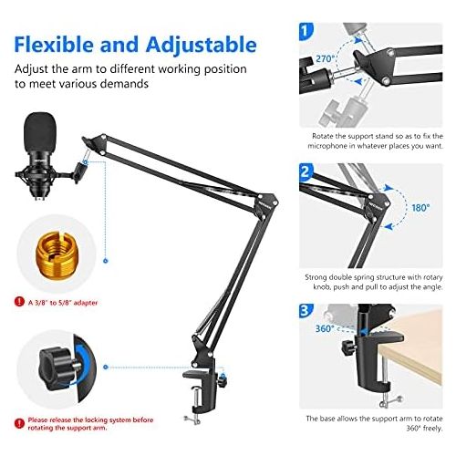 니워 [아마존베스트]Neewer USB Microphone Set Cardioid Podcast Condenser Microphone