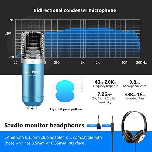 니워 [아마존베스트]Neewer Professional Adjustable Foldable Microphone Stand Microphone Set