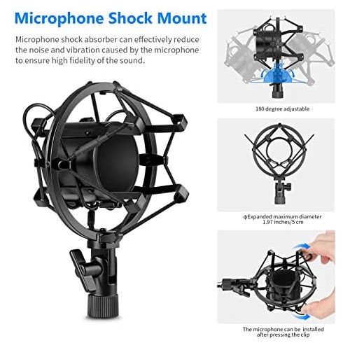 니워 [아마존베스트]Neewer Professional Adjustable Foldable Microphone Stand Microphone Set