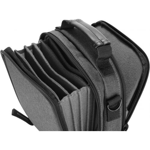 니워 Neewer Camera Lens Filter Pouch Case with Shoulder Strap, Made of Solid Canvas for 6 Piece 100x100mm or 100x150mm Square or Rectangular Filters