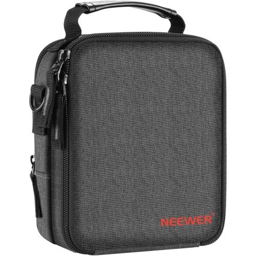 니워 Neewer Camera Lens Filter Pouch Case with Shoulder Strap, Made of Solid Canvas for 6 Piece 100x100mm or 100x150mm Square or Rectangular Filters