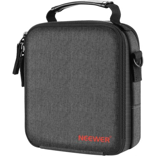 니워 Neewer Camera Lens Filter Pouch Case with Shoulder Strap, Made of Solid Canvas for 6 Piece 100x100mm or 100x150mm Square or Rectangular Filters