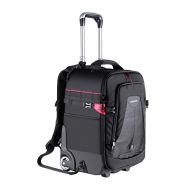 Neewer 2-in-1 Rolling Camera Backpack Trolley Case - Anti-Shock Detachable Padded Compartment, Hidden Pull Bar, Durable, Waterproof for Camera,Tripod,Flash Light,Lens,Laptop for Ai