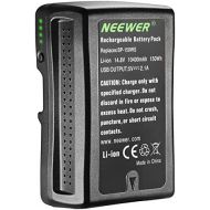 Neewer V MountV Lock Battery - 150Wh 14.4V 10400mAh Rechargeable Li-ion Battery for Broadcast Video Camcorder,Compatible with Sony HDCAM, XDCAM, Digital Cinema Cameras and Other C