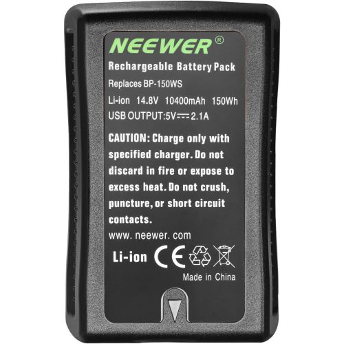 니워 Neewer V MountV Lock Battery - 150Wh 14.4V 10400mAh Rechargeable Li-ion Battery for Broadcast Video Camcorder,Compatible with Sony HDCAM, XDCAM, Digital Cinema Cameras and Other C