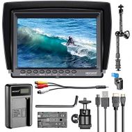 Neewer F100 7-inch 1280x800 IPS Screen Camera Field Monitor Kit: Support 4k input with 2600mAh Rechargeable Li-ion Battery, USB Battery Charger and 11.8-inch Magic Arm for DSLR Cam
