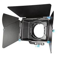 Neewer Aluminum Alloy Swing-away Design Matte Box with Filter Tray,Fit 15mm Rail Rod Rig,for Nikon Canon Sony Fujifilm Olympus DSLR Camera,Camcorder Video Movie Film Making System