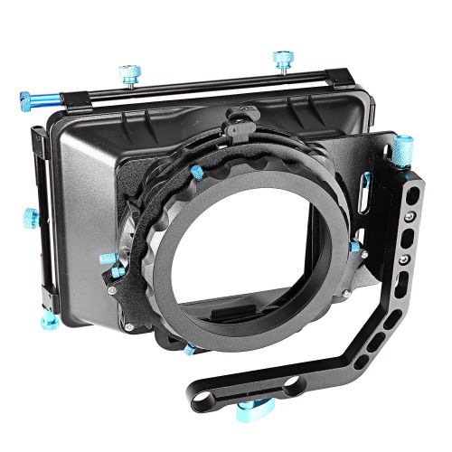 니워 Neewer Aluminum Alloy Swing-away Design Matte Box with Filter Tray,Fit 15mm Rail Rod Rig,for Nikon Canon Sony Fujifilm Olympus DSLR Camera,Camcorder Video Movie Film Making System