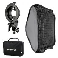 Neewer 24x24 inches Bowens Mount Softbox with Grid and S-Type Flash Bracket for Nikon SB-600, SB-800, SB-900, SB-910, Canon 380EX, 430EX II,550EX,580EX II,600EX-RT, Neewer TT560 Fl