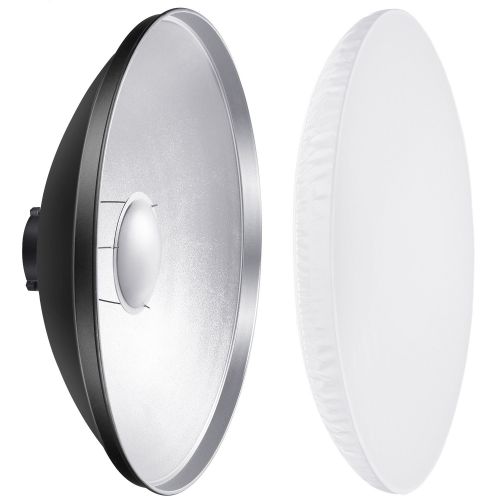 니워 Neewer 16 inches41 Centimeters Aluminum Standard Reflector Beauty Dish with White Diffuser Sock for Bowens Mount Studio Strobe Flash Light Like Neewer Vision 4 VC-400HS VC-300HH V