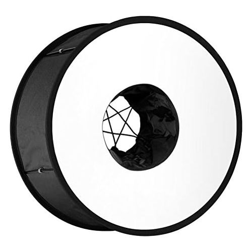 니워 Neewer Round Universal Collapsible Magnetic Ring Flash Diffuser Soft Box 45cm18 for Macro and Portrait Photography