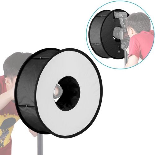 니워 Neewer Round Universal Collapsible Magnetic Ring Flash Diffuser Soft Box 45cm18 for Macro and Portrait Photography