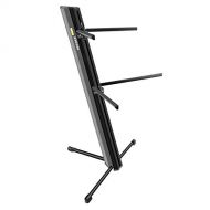 Neewer Keyboard Stand, Solid Aluminum-Alloy Construction, 2-tier Column Design with Boom Pocket and 2-bar ArmsTripod Base for Electronic Keyboard (Black)