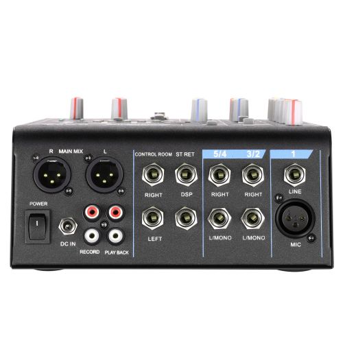 니워 Neewer Stereo Mixer 5 Channel Compact Mini Mixing Console Echo DSP Effects, LCD Display Screen, Built-in SD cardUSB48V Phantom Power Functions for Sound Recording, Music Editing
