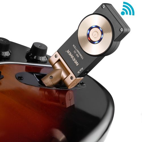 니워 Neewer 2.4GHZ Wireless Rechargeable Guitar Transmitter Receiver, Wireless Guitar System with Battery Indicator Function (NW-20)