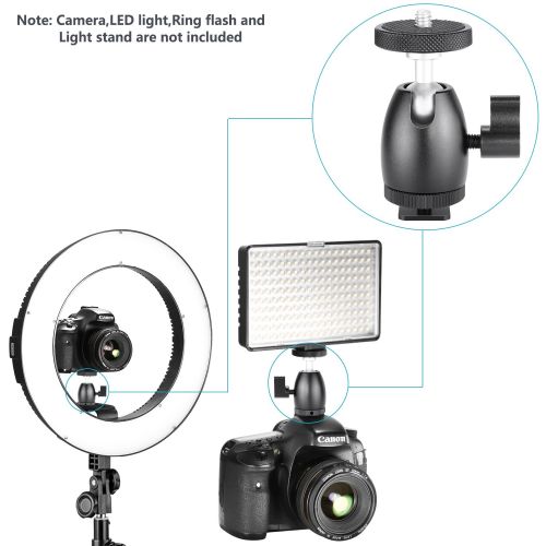 니워 Neewer Camera Photo Video Lighting Kit,Includes 18 inches 75W 5500K Fluorescent Ring Light,Light Stand,Diffuser,Mini Ball Head and Phone Holder for Camera,Smartphone,Vine,Youtube