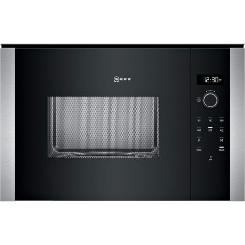  Neff HLAGD53N0 Einbau-Mikrowelle N50 / 38,2 x 59,4 cm (H x B) / 25 l / Edelstahl / Grill / Auftaufunktion / Garfunktion / 8 Automatikprogramme