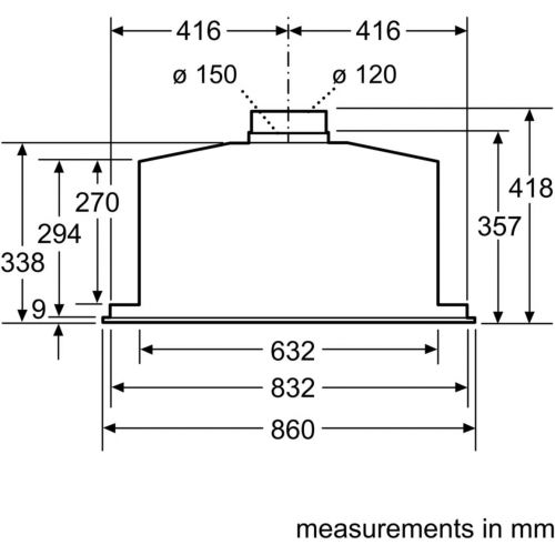  [아마존베스트]Neff DML5866N Cooker Hood / Fan Block / 86cm Efficient BLDC Motor