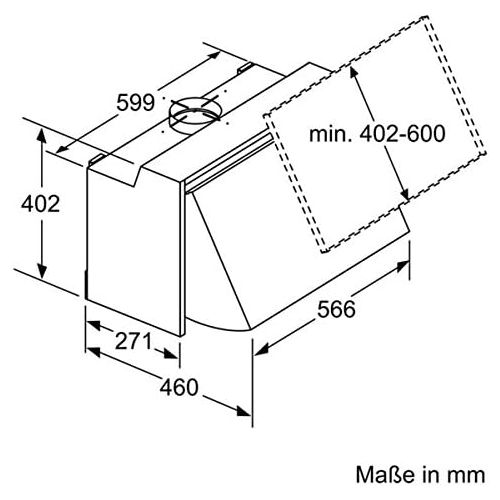  [아마존베스트]Neff DMAC641X D64MAC1X0Folding Cooker Hood Built-In Storage Cover Between Building Cover