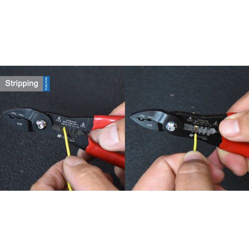  Neiko 02037A Compact 4-in-1 Multi-Purpose Wire Service Tool | Gripper, Cutter, Stripper, Crimper