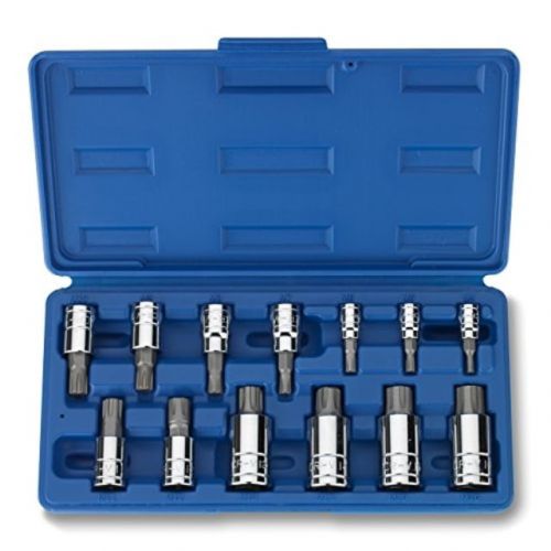  Neiko 10084A 14-Inch - 12-Inch Drive Polydrive Ribe Bit Socket Set, 13 Piece | M4 - M16 | Cr-V Steel