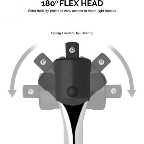  Neiko 00206A 1/2 Inch Drive Premium Breaker Bar, 24 Length | Cr-V Steel | Chrome Moly Head