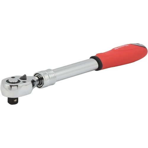  [아마존베스트]NEIKO 03068A 1/2-Inch Drive Extendable Ratchet Handle | 72 Tooth Reversible Ratcheting Feature w/Soft Grip Handle | 12 to 17-1/2” Lengths