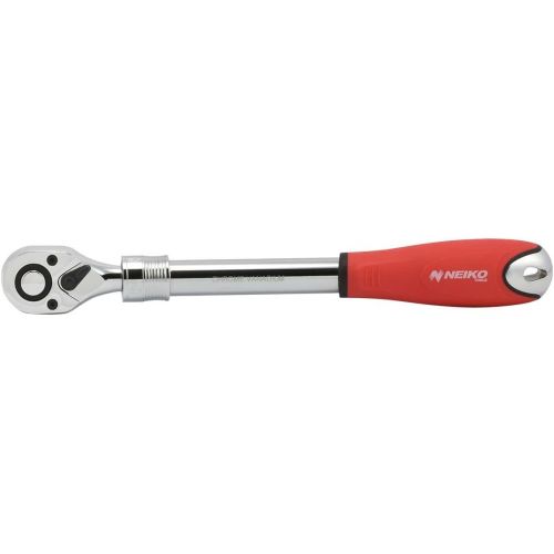  [아마존베스트]NEIKO 03068A 1/2-Inch Drive Extendable Ratchet Handle | 72 Tooth Reversible Ratcheting Feature w/Soft Grip Handle | 12 to 17-1/2” Lengths