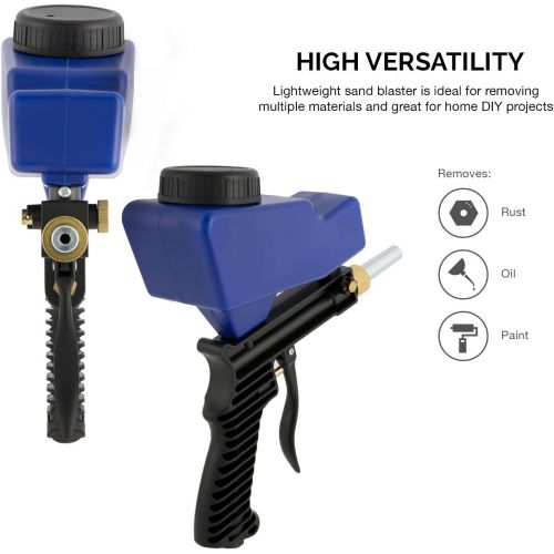  [아마존베스트]Neiko 30068A Abrasive Air Sand Blaster Handheld Gun | Replaceable Steel Nozzle | Various Media Compatible Gravity Feed Hopper