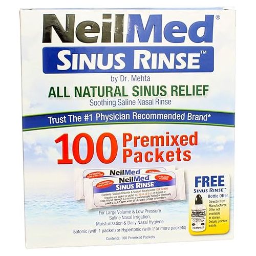  NeilMed. Sinus Rinse All Natural Relief Premixed Refill Packets 100 Each (2 Packs (100 Each)