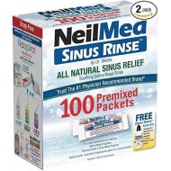 NeilMed Sinus Rinse All Natural Relief Premixed Refill Packets 100 Each (Pack of 2)