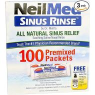 NeilMed Sinus Rinse All Natural Relief Premixed Refill Packets 100 Each (Pack of 3)