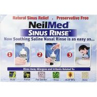 NeilMed Sinus Rinse - 2x8fl oz Bottles Nasamist Saline Spray 75mL - 250 Packets