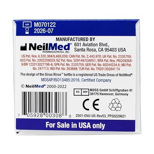  NeilMed Sinus Rinse Starter Kit With 5 Packets (Pack of 5)