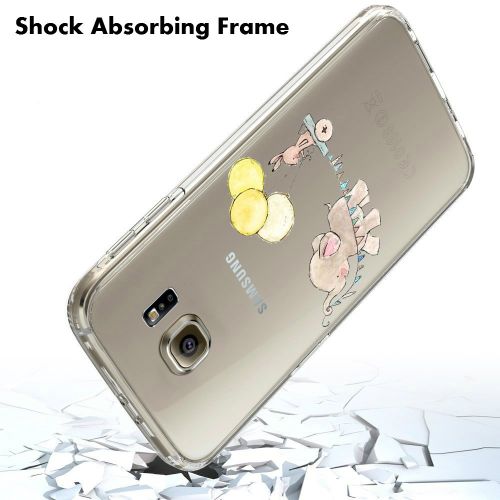  Neivi Case Compatible with Galaxy S6 Case Cover Slim Clear Design Reinforced TPU