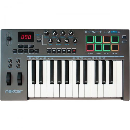  Nektar},description:The Impact LX25+ is a compact and portable MIDI controller with intelligent and expressive performance control. Built into the Nektar Impact LX25+ is a DAW Inte
