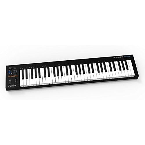  [아마존베스트]Nektar GX61 Impact USB MIDI Keyboard Controller with Nectar DAW Integration & RockJam Xfinity Double Braced Pre Highly Parametered Keyboard Stand Assembled with Locking Tabs