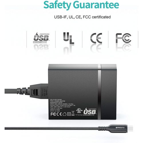  [아마존 핫딜]  [아마존핫딜]USB C Wall Charger, Nekteck 72W USB Wall Charger with 4 USB Ports, One 60W Type C Power Delivery Port for Type C Laptops,MacBook Pro, iPad Pro 2018, and 3 Ports for Galaxy S10/S9,