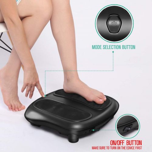  [아마존 핫딜]  [아마존핫딜]Nekteck Foot Massager with Soothing Heat, Shiatsu Heated Deep Kneading Foot Massager Machine for Plantar Fasciitis, Built-in Infrared Heat Function and Power Cord - Black