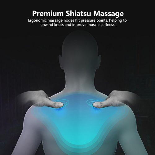  Nekteck Naipo Shiatsu Neck Back Massager with Heat, Adjustable Full Back Kneading Shiatsu or Rolling Massage...