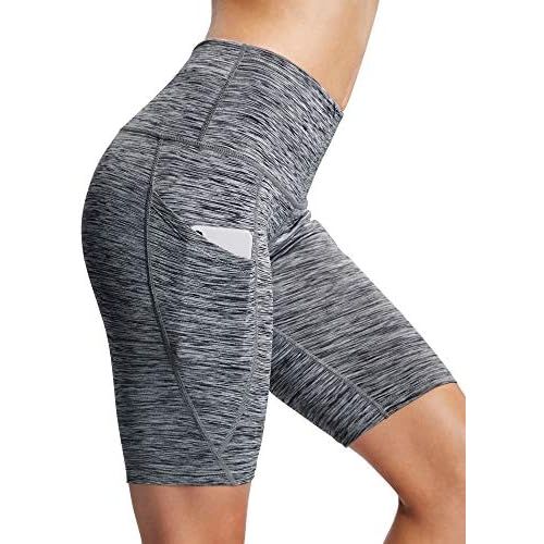  Neleus Womens High Waist Yoga Shorts Tummy Control Workout Running Compression Shorts with Pocket