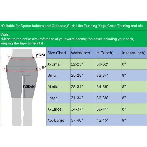  Neleus Womens High Waist Yoga Shorts Tummy Control Workout Running Compression Shorts with Pocket