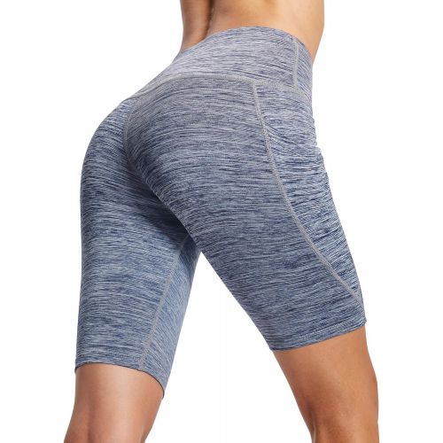  Neleus Womens High Waist Yoga Shorts Tummy Control Workout Running Compression Shorts with Pocket