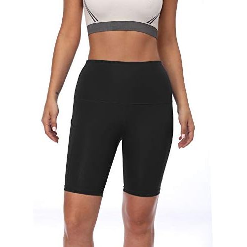  Neleus Womens Workout Compression Yoga Shorts with Pocket