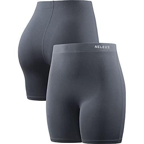  Neleus Womens 4 Running Short 3 Pack High Waist Yoga Shorts